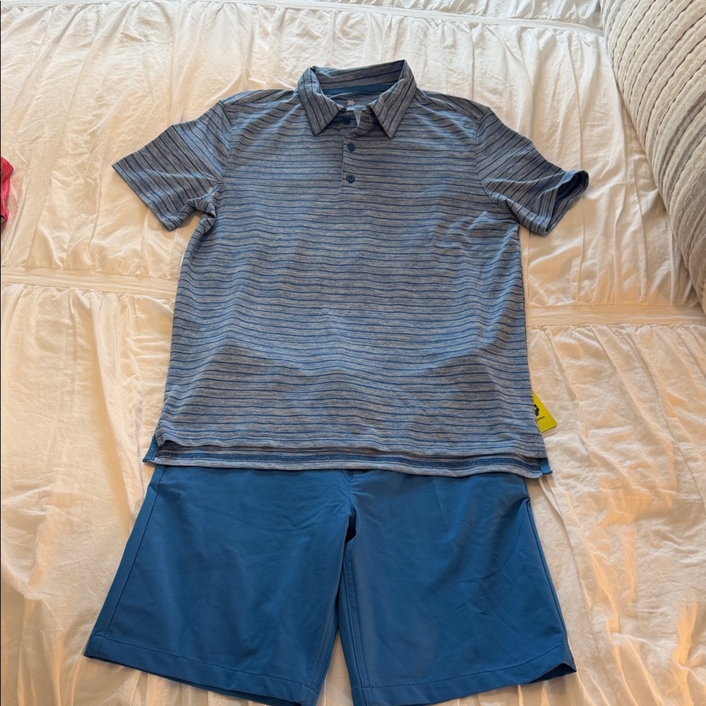 Boys youth golf shorts & polo